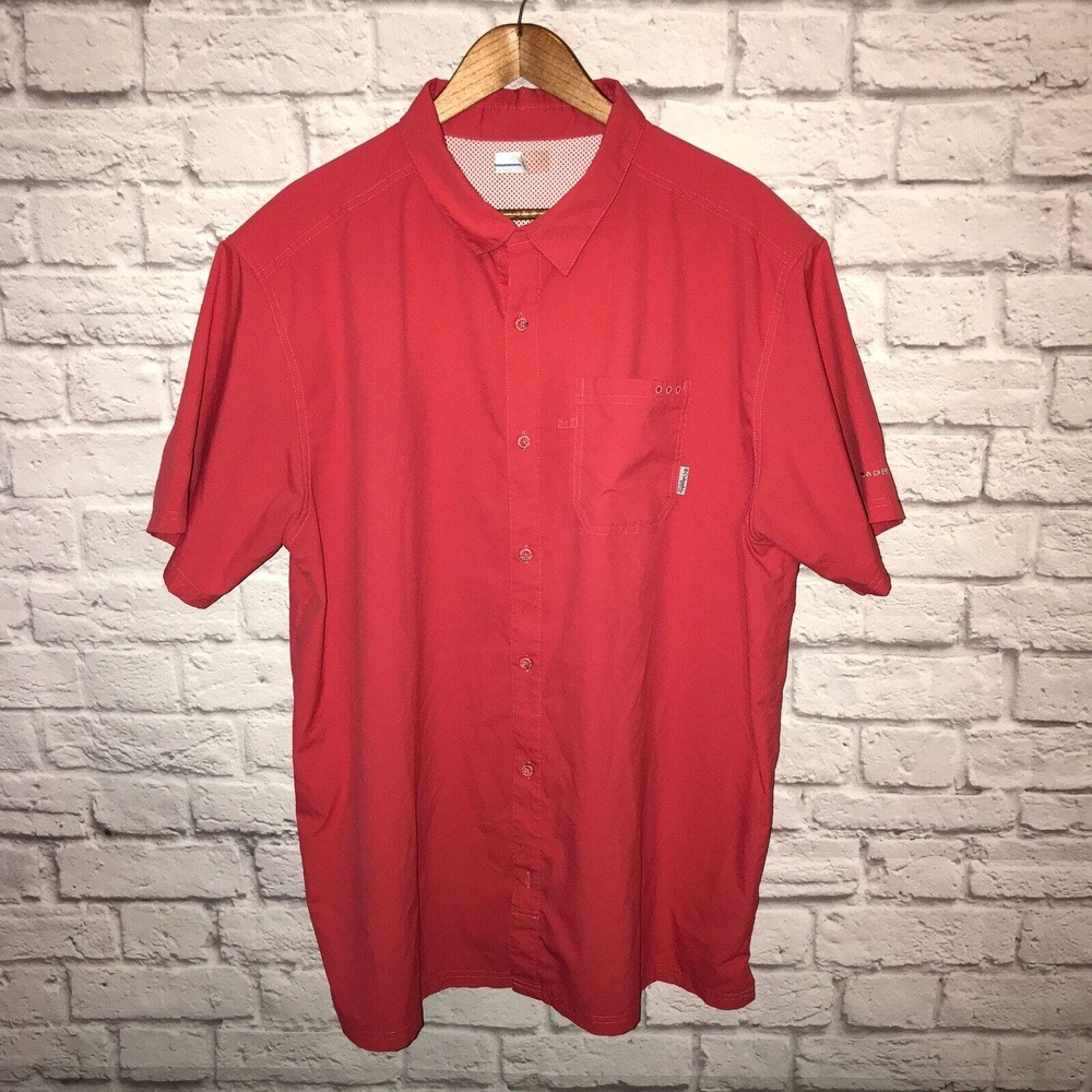 Columbia Red Casual Button Down Shirt